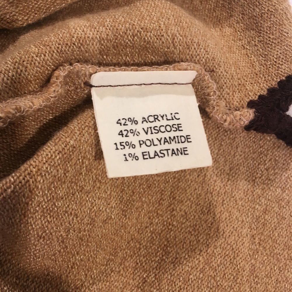 Bette Page Caramel Sweater With Brown Stit… - Picture 8 of 9